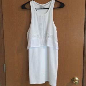 Cute white dress! Perfect for under a grad gown!